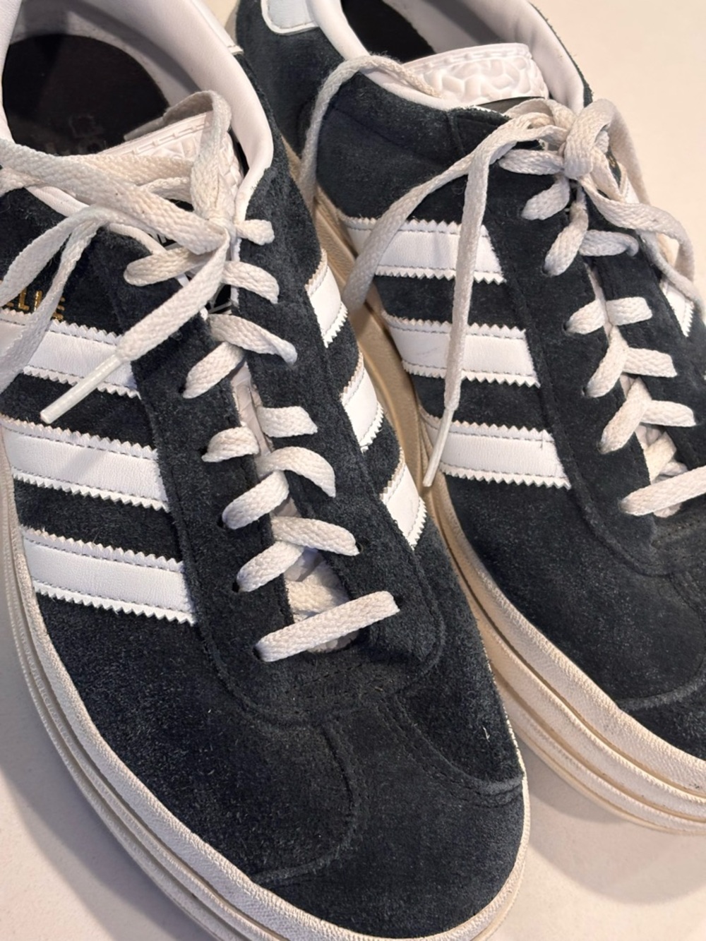 adidas Women’s Size 8.5 Gazelle Bold Navy Suede Sneakers 3 Layer - Picture 10 of 11